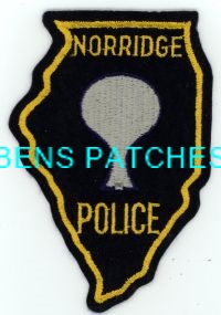 ILLINOIS,NORRIDGE POLICE 8 STATE SHAPED